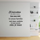 Muursticker Je Bent Welkom - Zwart - 120 x 133 cm - woonkamer alle