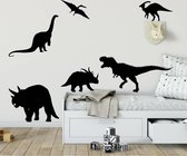 Muursticker Diverse Dinosaurus - Groen - Vel - baby en kinderkamer - jongens baby en kinderkamer - baby baby en kinderkamer