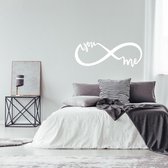 Muursticker Infinity You And Me - Wit - 80 x 30 cm - slaapkamer