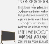 Muursticker In Onze School - Donkergrijs - 60 x 85 cm - nederlandse teksten bedrijven