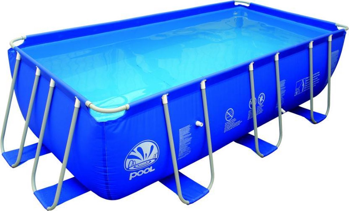 Zwembad de Luxe 400x207x122 - inclusief ladder & filterpomp - buiten opzetzwembad rechthoekig