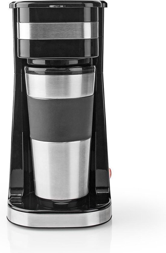 Nedis Koffiezetapparaat - Filter Koffie - 0.4 l - 1 Kopjes - Zilver / Zwart  | bol.com