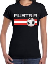 Austria / Oostenrijk voetbal / landen t-shirt zwart dames S