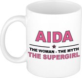 Aida The woman, The myth the supergirl cadeau koffie mok / thee beker 300 ml