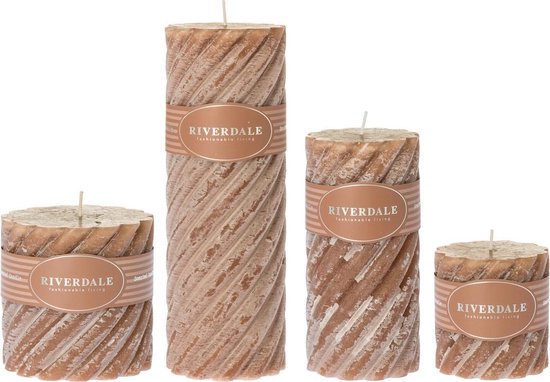 Riverdale - Geurkaars Swirl Rosewater & Lychee bruin 7.5x7.5cm - Bruin |  bol.com