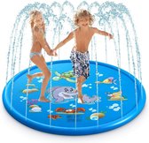 Keebies® Opblaasbare Waterspeelmat Kinderen met Watersproeier - Watermat -  Kinder Buiten Zwembad Speelmat met Fontein- 170 cm