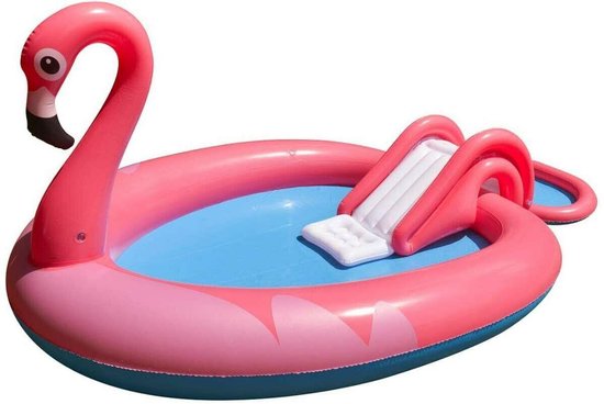 ochtendgloren Effectiviteit Civiel Kinderzwembad Flamingo met Glijbaan 213x123x78cm | bol.com