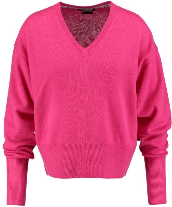 Tommy hilfiger super oversized roze trui met cashmere- valt heel ruim -  Maat L | bol.com