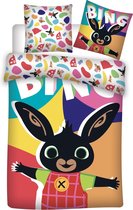 Bing Bunny Happy - baby dekbedovertrek - 100 x 135 cm - Multi