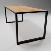 Eettafel Padua 180x80x75cm (LxBxH) | tafel hout en metaal | eettafel | duurzaam | kwaliteit | staal | maatwerk | industrieel | industriële eettafel | stoere eettafel