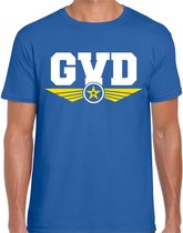 GVD fout tekst t-shirt blauw voor heren - fun / tekst shirt M