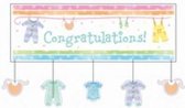 Baby Shower Clothes Giant Banner
