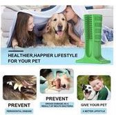 Honden tandenborstel - helpt tandproblemen te voorkomen - kleur groen maat S