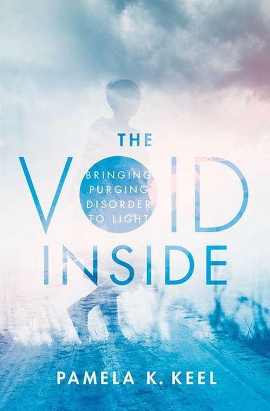 Boekomslag: The Void Inside van Pamela K. Keel, met een silhouet tegen een wazige, blauwe lucht.