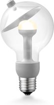 Home Sweet Home - Design LED Lichtbron Move Me - Zilver - 8/8/13.7cm - G80 Cone LED lamp - Met verstelbare diffuser - 3W 220lm 2700K - warm wit licht - geschikt voor E27 fitting