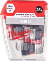 Milwaukee 4932430889 Shockwave impact duty schroefbit TX 40 - 25mm (25st)