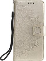 Shop4 - Samsung Galaxy A41 Hoesje - Wallet Case Mandala Patroon Goud