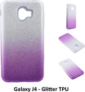 Kleurovergang Paars Glitter TPU Achterkant voor Samsung Galaxy J4 (J400F)