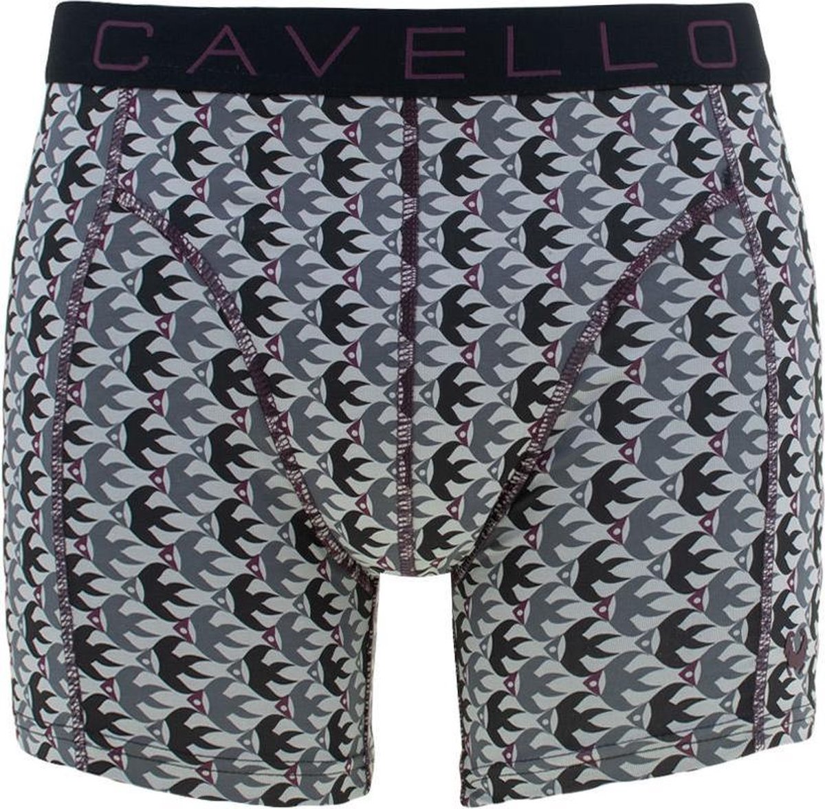 Cavello - Heren - 2-Pack Boxershorts Vissen - Zwart - XL