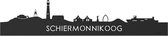 Skyline Schiermonnikoog Zwart hout - 100 cm - Woondecoratie design - Wanddecoratie - WoodWideCities