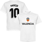 Valencia Parejo 10 Team T-Shirt - Wit - 3XL