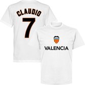 Valencia Claudio 7 Team T-Shirt - Wit - 3XL
