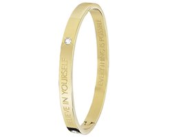 Guess - Guess stalen armband bangle goldplated Believe