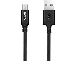 hoco X14 1m nylon gevlochten aluminium Micro USB naar USB Data Sync oplaadkabel, voor Galaxy, HTC, Google, LG, Sony, Huawei, Xiaomi, Lenovo en andere smartphones (zwart)