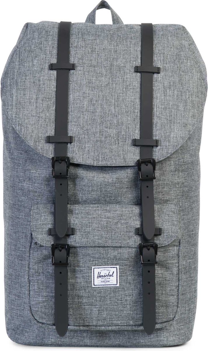 Herschel Little America Raven Crosshatch Black Ruime rugzak met 25L Opbergvolume . bol