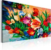 Schilderijen Op Canvas - Schilderij - Art of Colours: Tulips 60x40 - Artgeist Schilderij