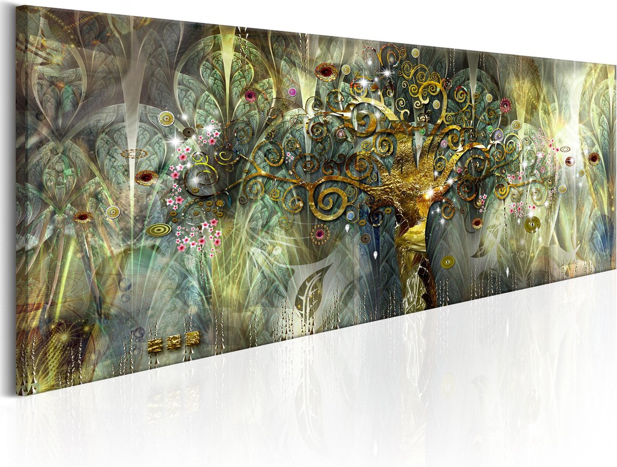 Schilderijen Op Canvas - Schilderij - Fairytale Tree 135x45 - Artgeist Schilderij - Artgeist