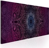 Schilderijen Op Canvas - Schilderij - Purple Mandala 135x45 - Artgeist Schilderij
