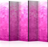 3D Tapijt Vouwscherm - Kamerscherm - Scheidingswand -  PInk pixel II [Room Dividers] 225x172 - 3D Tapijt