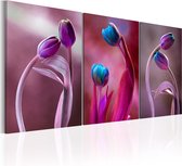 Schilderijen Op Canvas - Schilderij - Tulips in Love 120x60 - Artgeist Schilderij