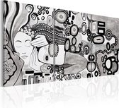 Schilderijen Op Canvas - Schilderij - Silver Kiss 120x60 - Artgeist Schilderij