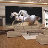 Fotobehang – Behangpapier - Fotobehang - Galopperende paarden op het zand 350x270 - Artgeist