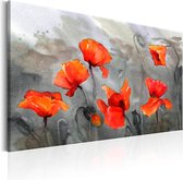 Schilderijen Op Canvas - Schilderij - Poppies (Watercolour) 120x80 - Artgeist Schilderij