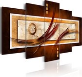 Schilderijen Op Canvas - Schilderij - Iridescent brown 100x50 - Artgeist Schilderij