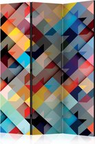 Kamerscherm - Scheidingswand - Vouwscherm - Colour Patchwork [Room Dividers] 135x172 - Artgeist Vouwscherm