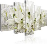 Schilderijen Op Canvas - Schilderij - Unique Flowers 100x50 - Artgeist Schilderij