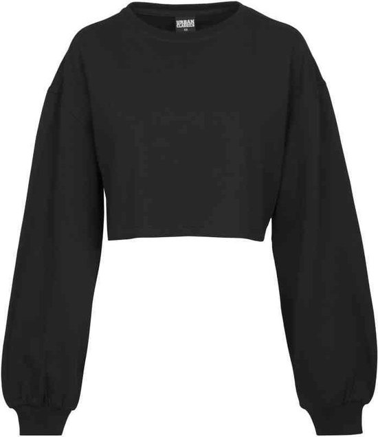 | Urban Classics Sweatertrui L Oversize Short Zwart Urban Classics Urban Classics Sweatertrui Short Velvet Crew