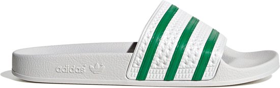 adidas Slippers - Maat 46 - Unisex - licht grijs/ groen | bol.com