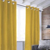 Sueden gordijn 100% polyester - geel - 140x250 cm