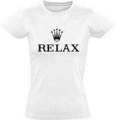 Relax dames t-shirt zwart | cadeau | grappig | maat XXL