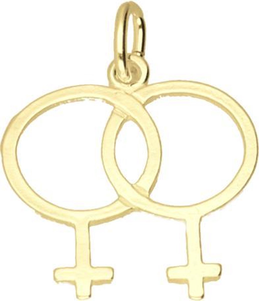 Gouden Vrouw-Vrouw teken ketting hanger | bol.com