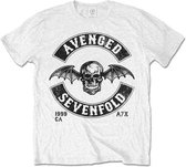 Avenged Sevenfold Heren Tshirt -M- Moto Seal Wit