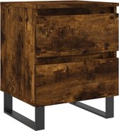 vidaXL Table de chevet 40x35x50 cm Bois de chêne fumé