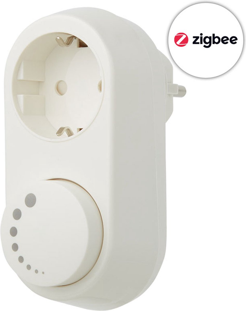 EcoDim Zigbee stekkerdimmer voor led - Stopcontact dimmer, 0-100W LED - Niet geschikt voor Belgische stopcontacten - Wit