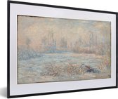 Fotolijst incl. Poster - Vorst nabij Vetheuil - Schilderij van Claude Monet - 60x40 cm - Posterlijst