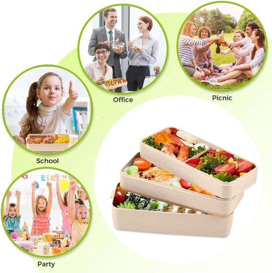 Bento Lunchbox Jules, 2 etages, premium roestvrij staal